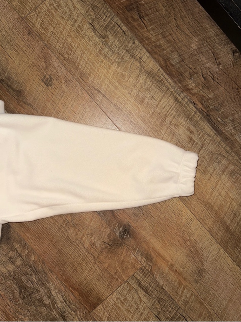 Nike Cream Cropped Zip Hoodie with Black Swoosh - Picture 5 of 6